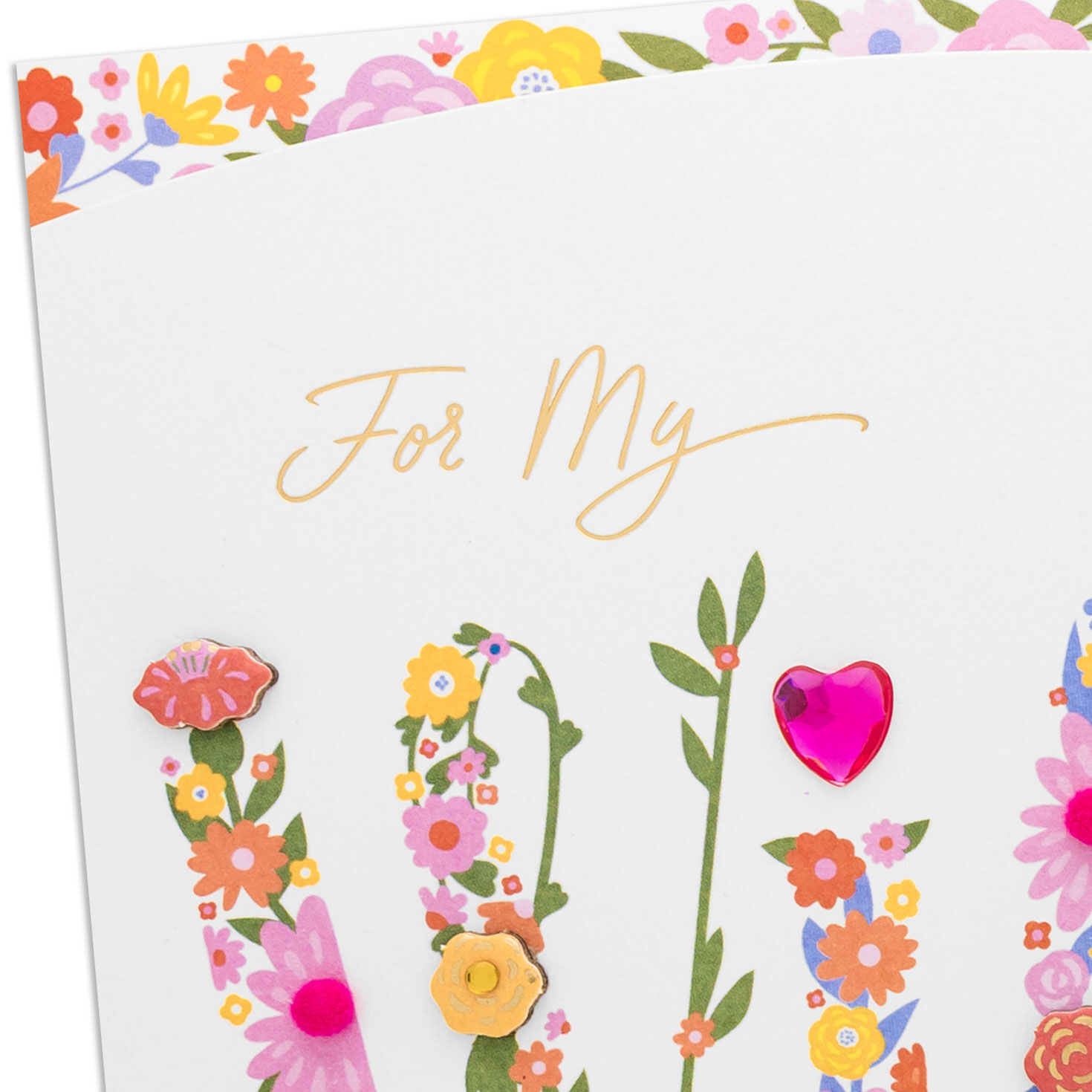 Tiny Flowers Mother's Day Card for Wife Card Front Detail image number 5