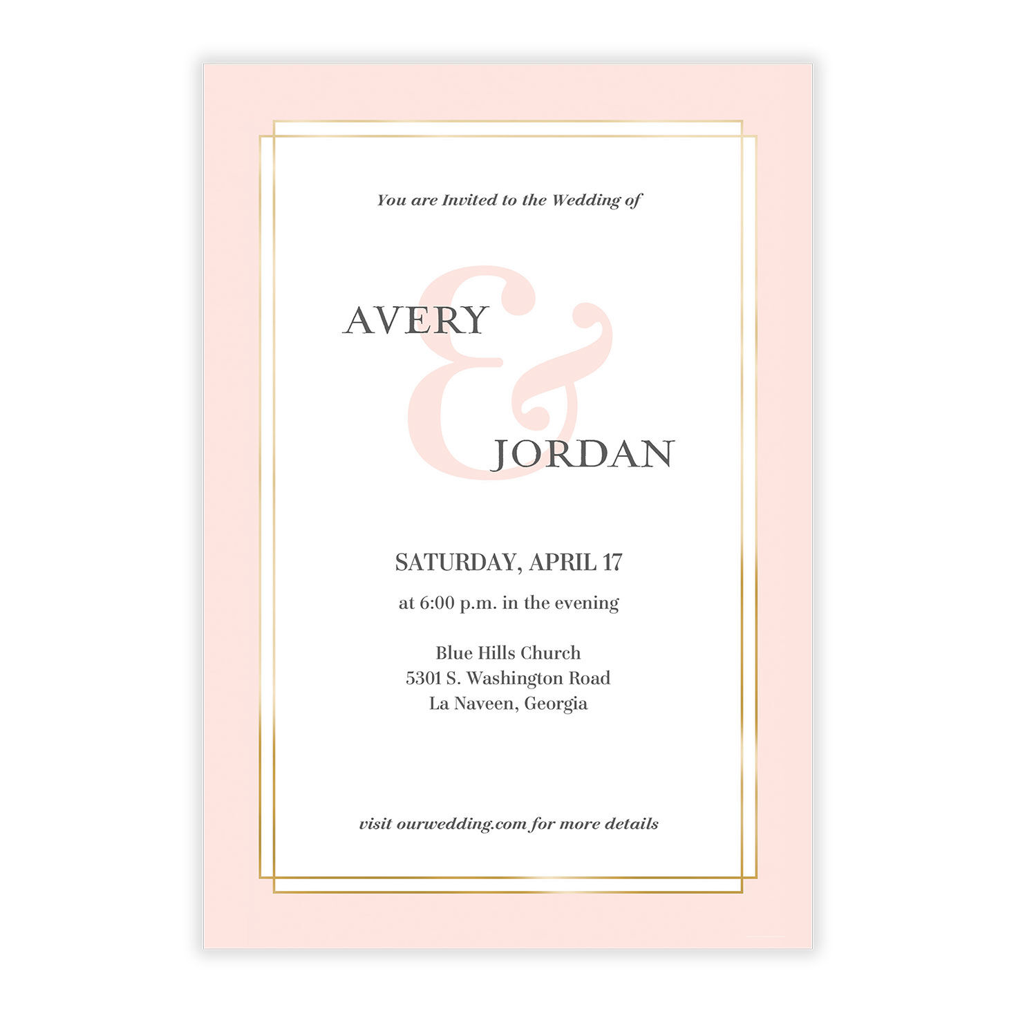 Modern Ampersand Wedding Invitation, , large image number 5