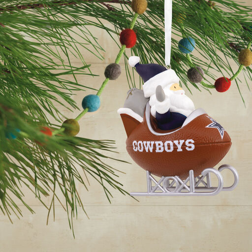 NFL Dallas Cowboys Santa Football Sled Hallmark Ornament, 