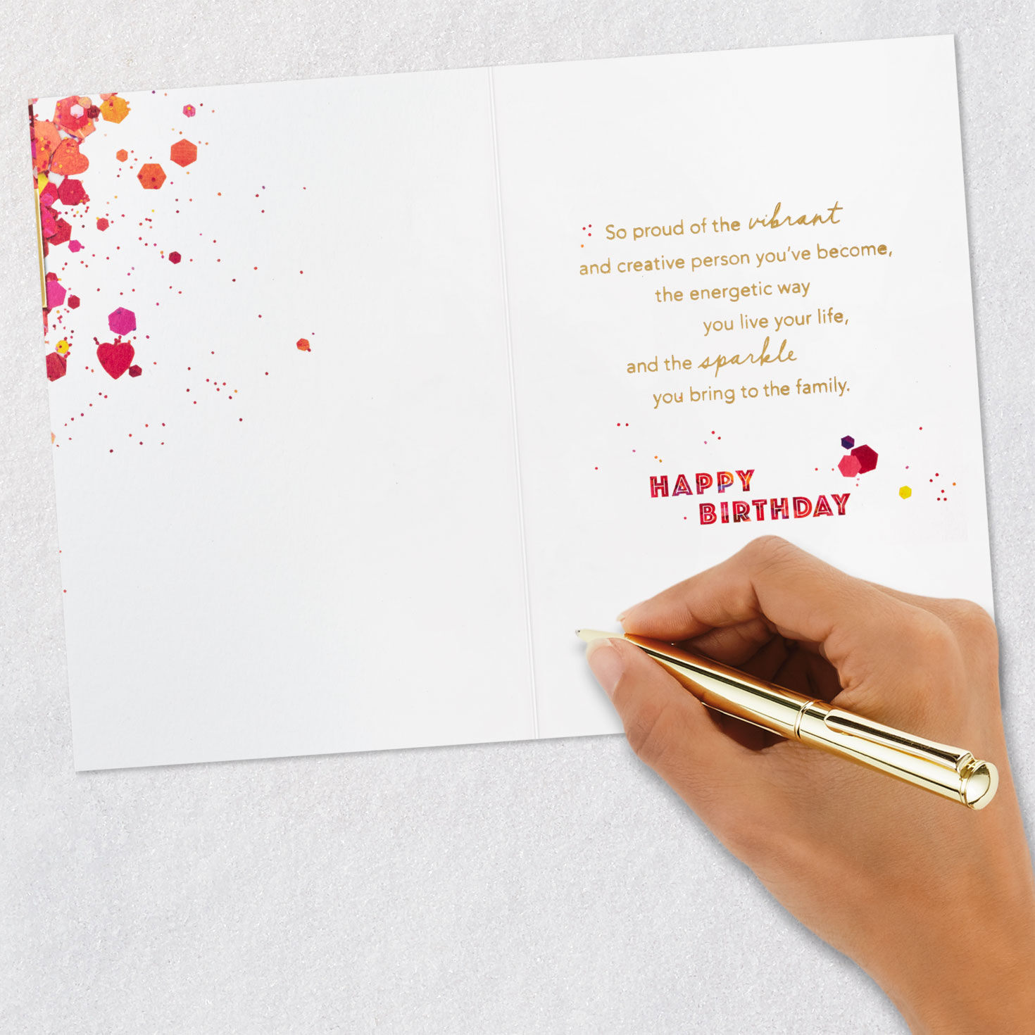 Proud of the Sparkle You Bring to Our Family Birthday Card for Daughter, , large image number 6