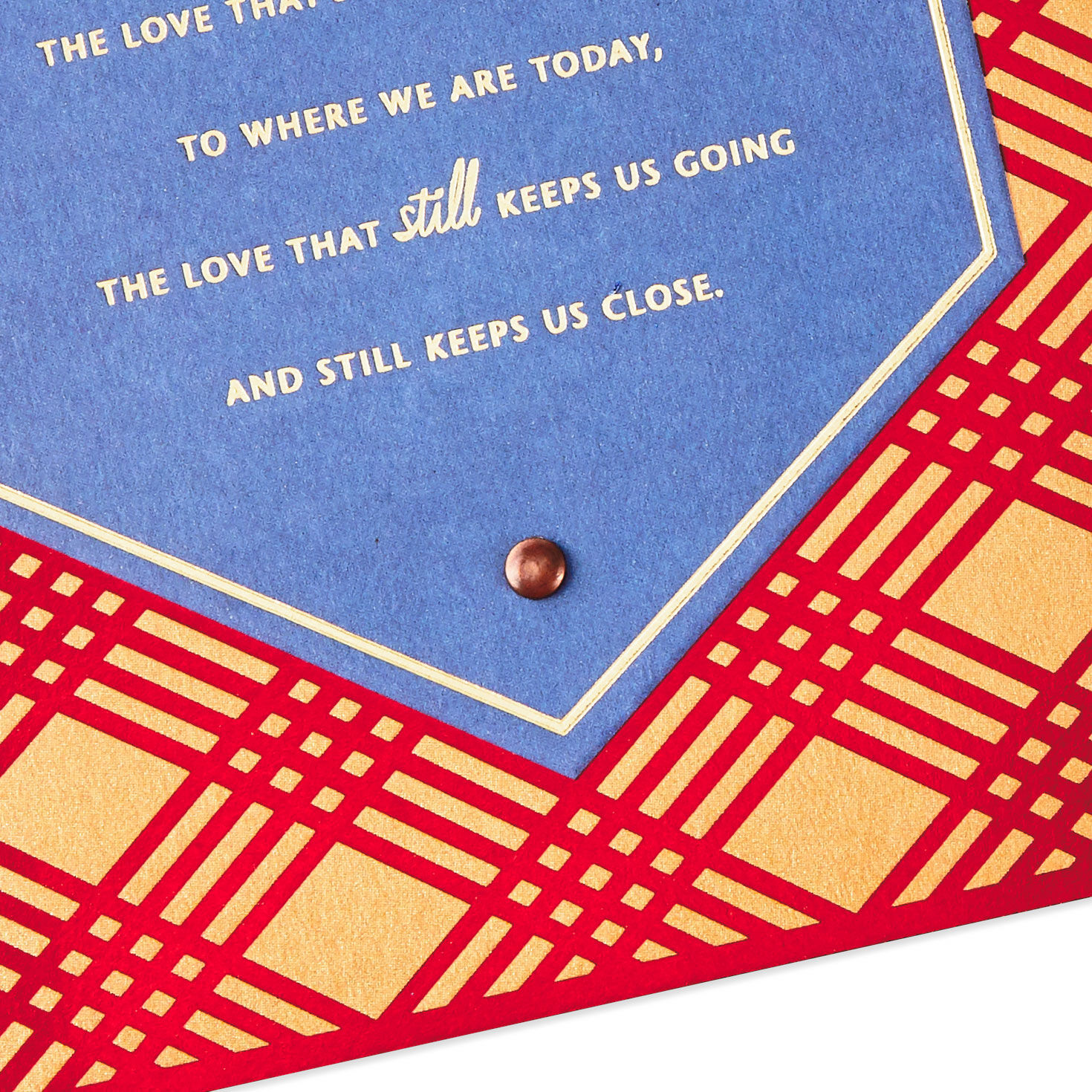 Red and Gold Plaid Father's Day Card Card Cover Detail image number 5