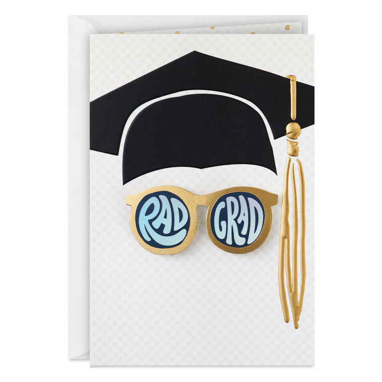 Rad Grad in Mortarboard Cap and Sunglasses Graduation Card - Greeting Cards | Hallmark Rad Grad in Mortarboard Cap and Sunglasses Graduation Card - Greeting Cards | Hallmark