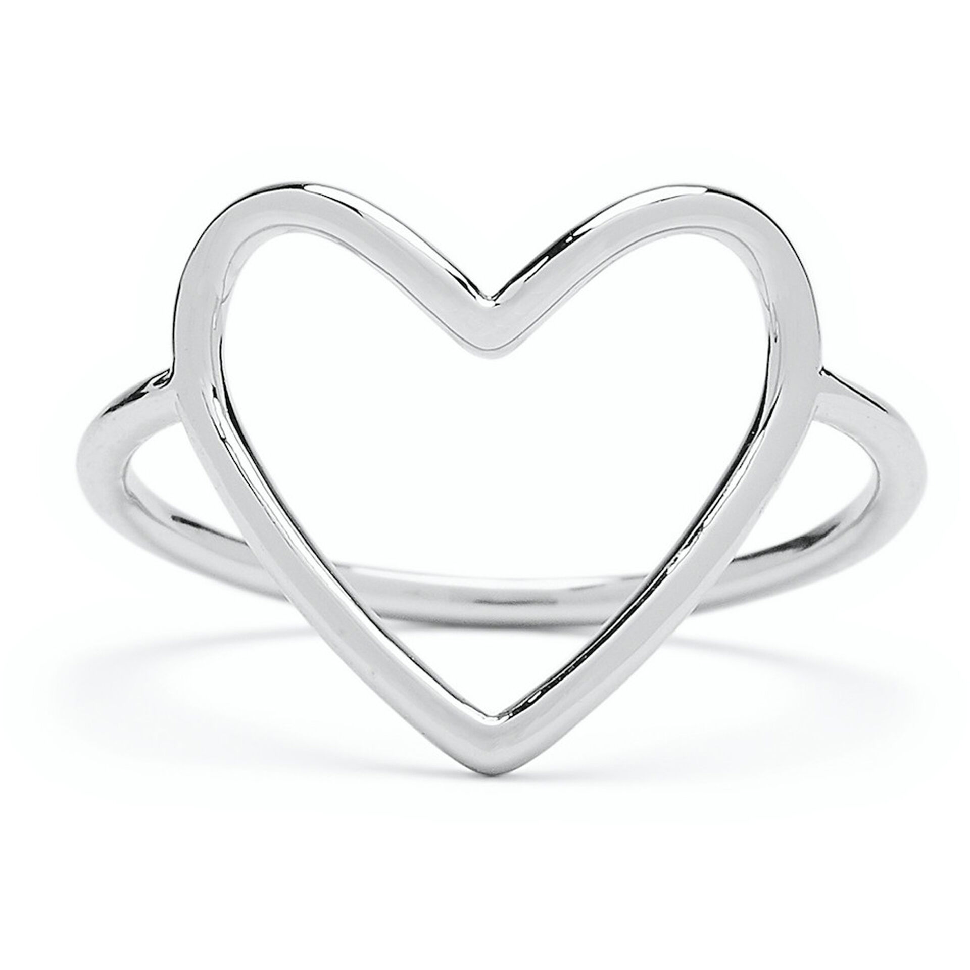 Pura Vida Big Heart Silver Ring Size 7 Jewelry Hallmark