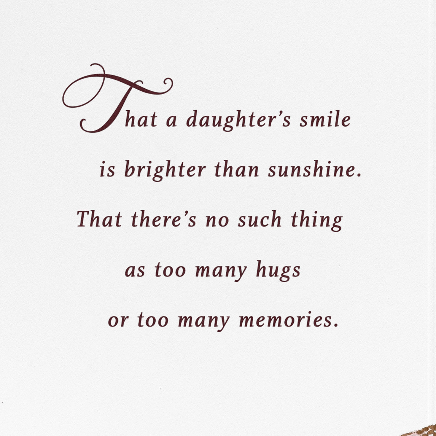 Toile Flowers and Butterfly Birthday Card for Daughter Sentiment image number 2