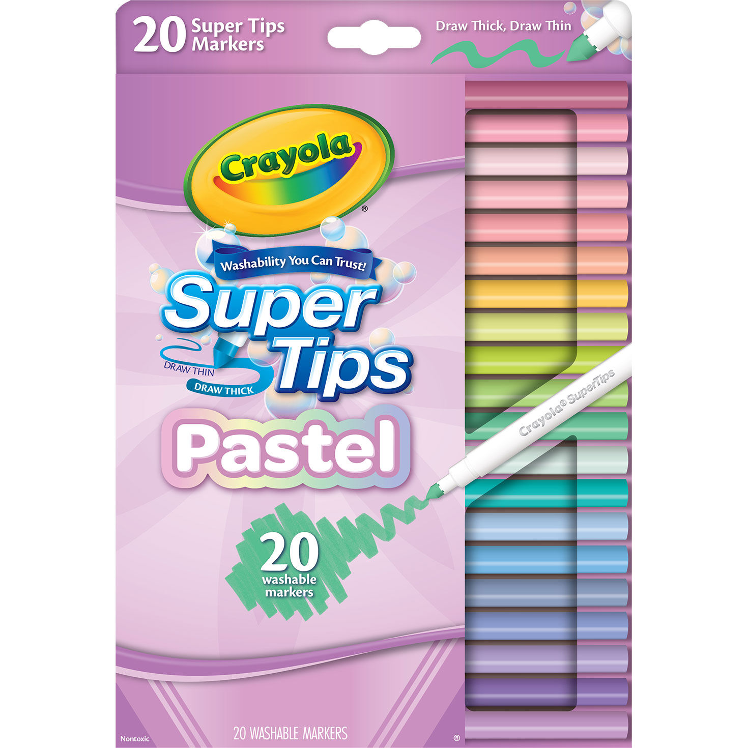 Crayola Pastel Super-Tip Markers, 20-Count Box, , large image number 3