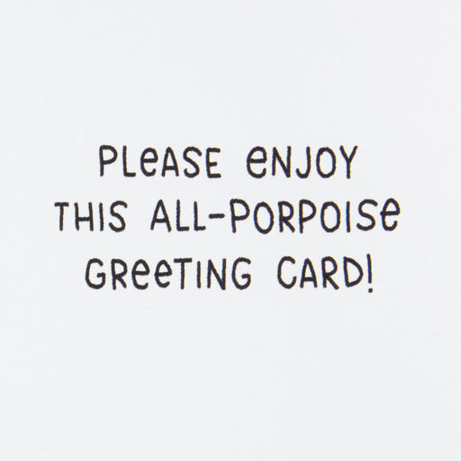 Funny All-Porpoise Card, 