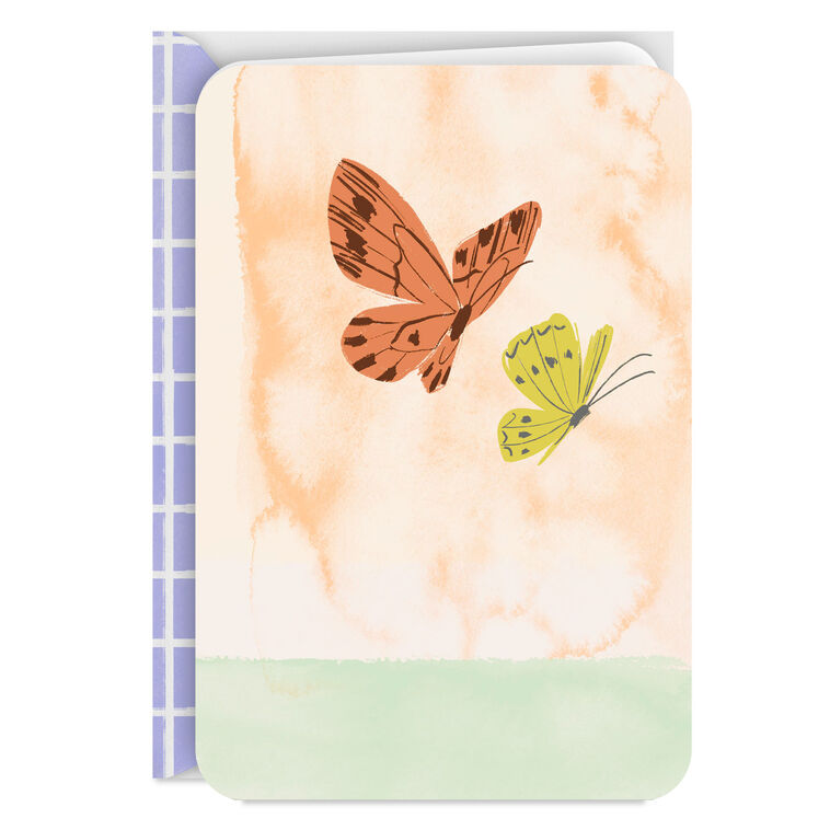 Orange and Yellow Butterflies Blank Card