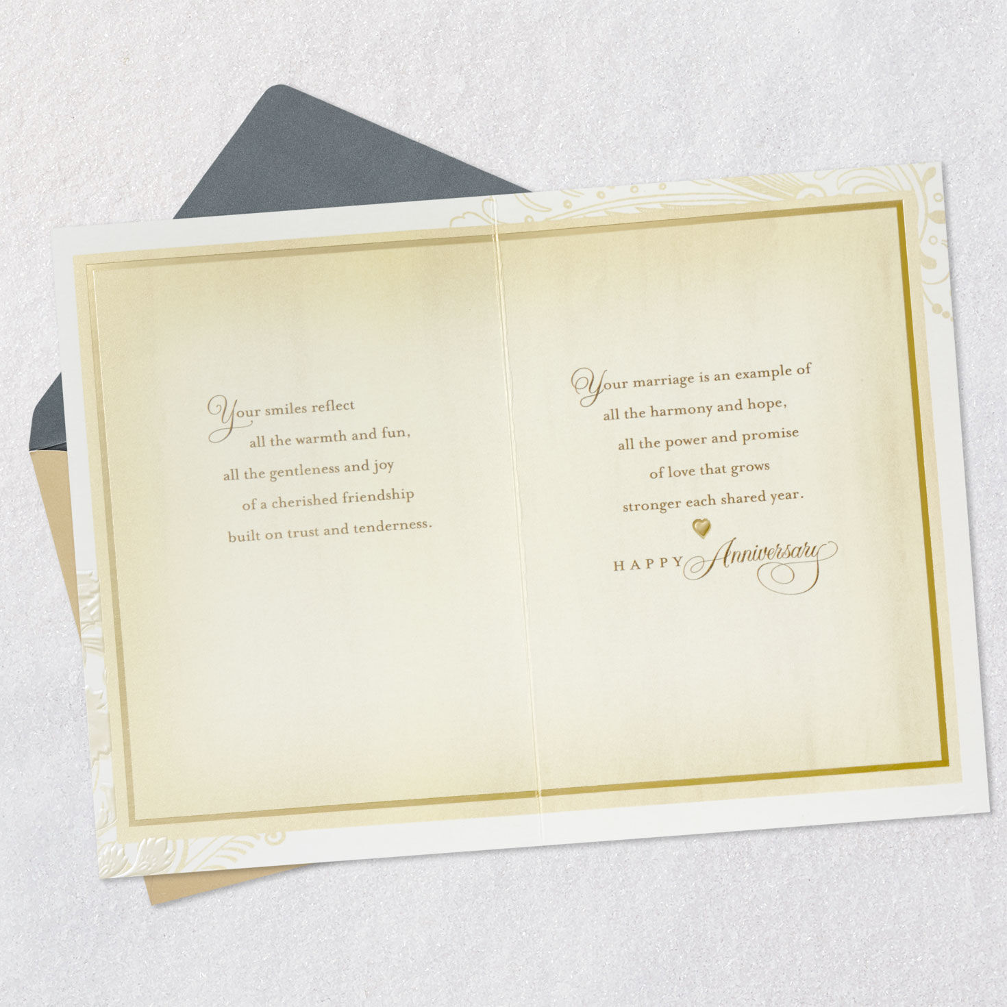 Butterflies Anniversary Card for Married Couple Open card with envelope image number 4