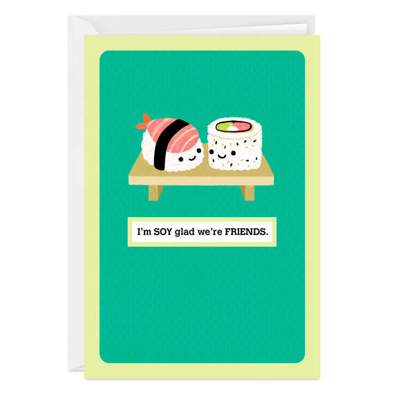 Sushi Funny Folded Friendship Photo Card
