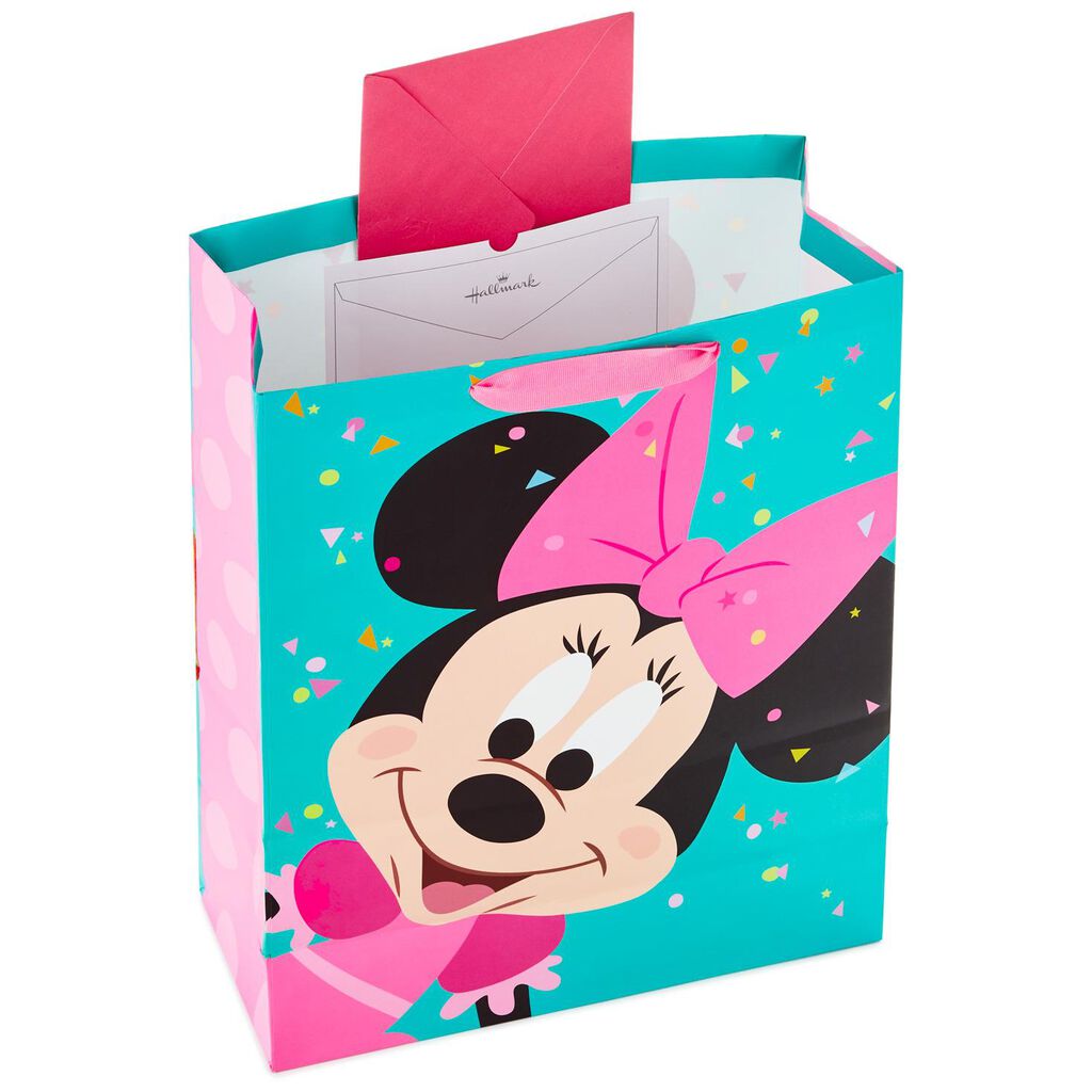 Disney Minnie Mouse With Pink Bow Extra Large Gift Bag 15 5