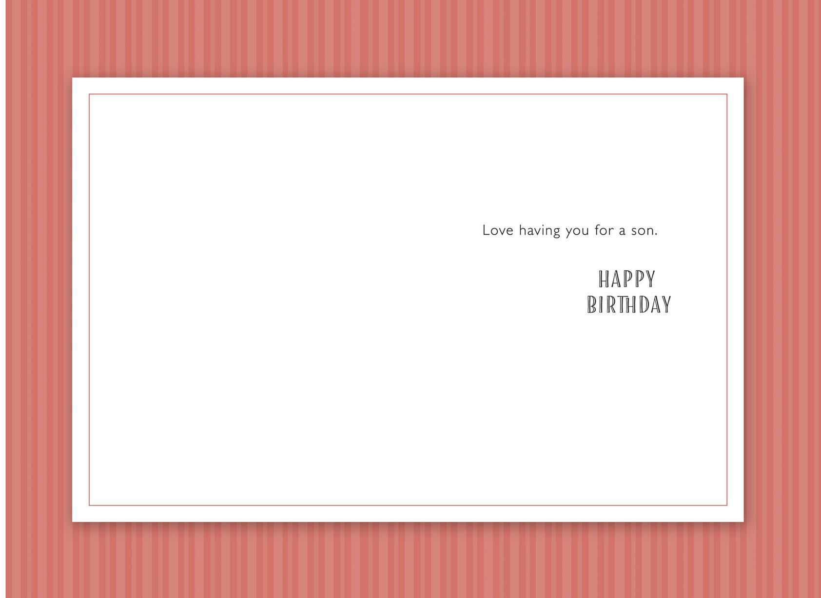 Love the Man You Are Birthday Card for Son