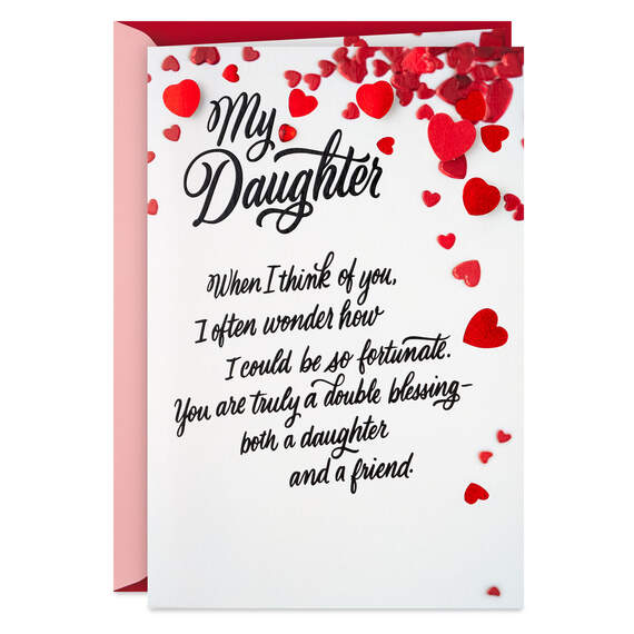 You're a Double Blessing Valentine's Day Card for Daughter, , large image number 1