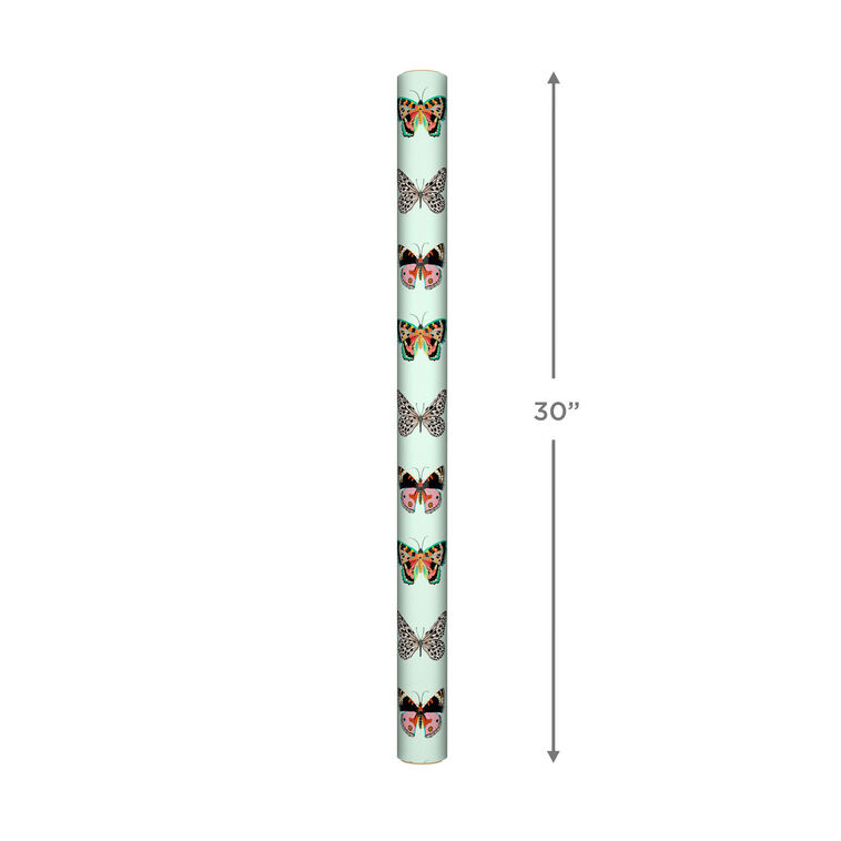 Butterflies on Mint Wrapping Paper, 20 sq. ft., , large image number 5