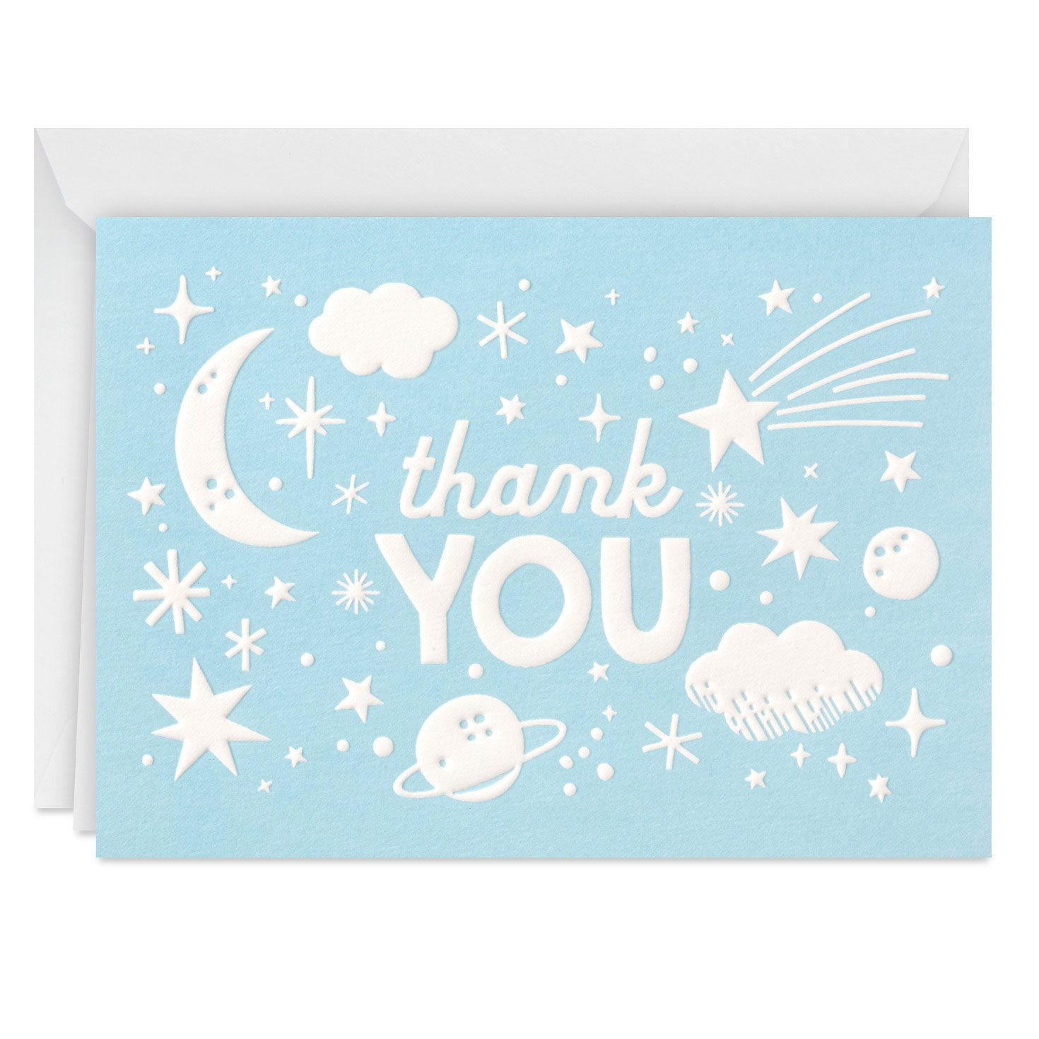 Moon and Stars Blue Boxed Blank Thank-You Notes, Pack of 10, , large image number 2
