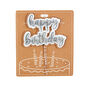 Musical Silver Glitter Birthday Cake Topper  image number 1