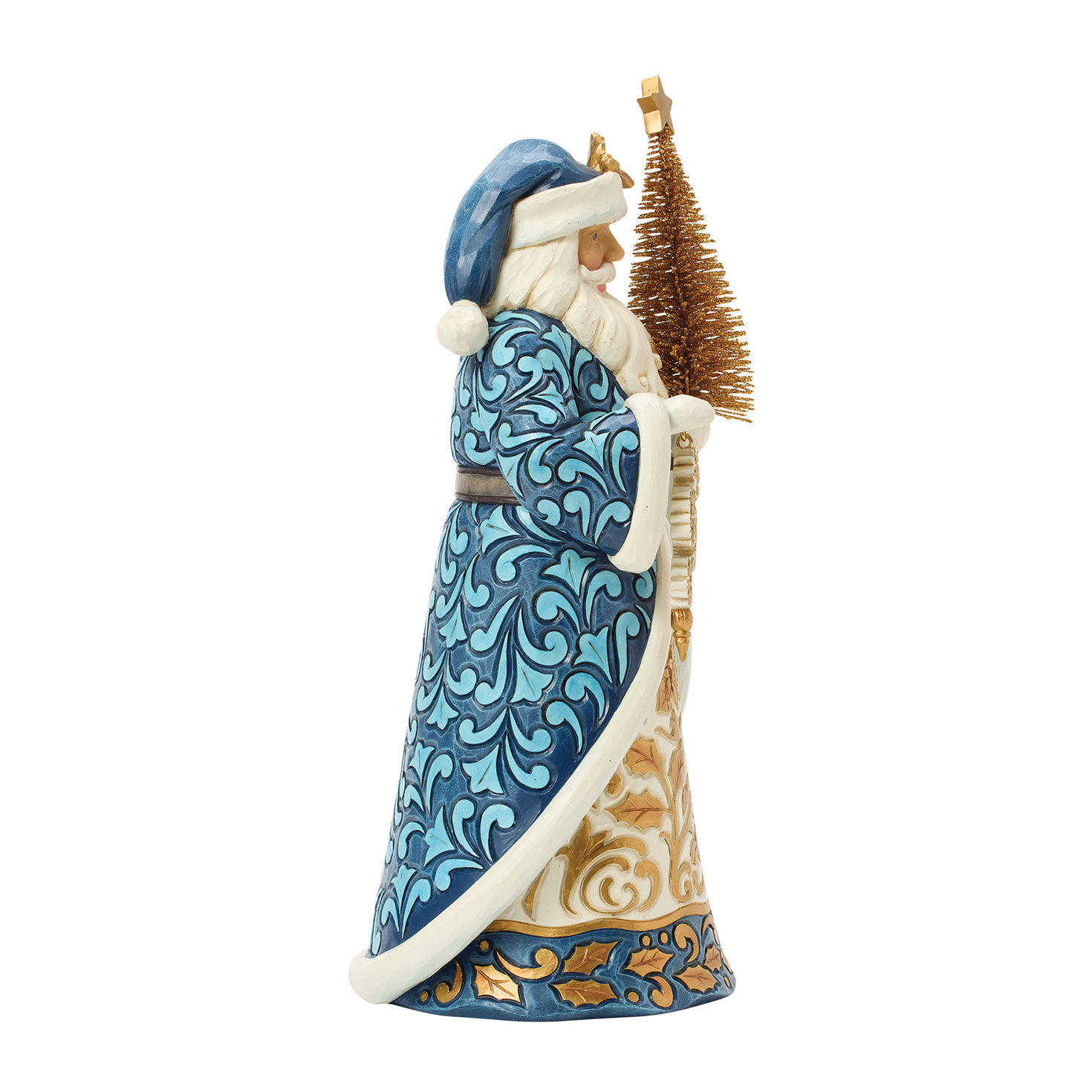 Elegant Santa in Blue and Gold Jim Shore Statue side image number 4