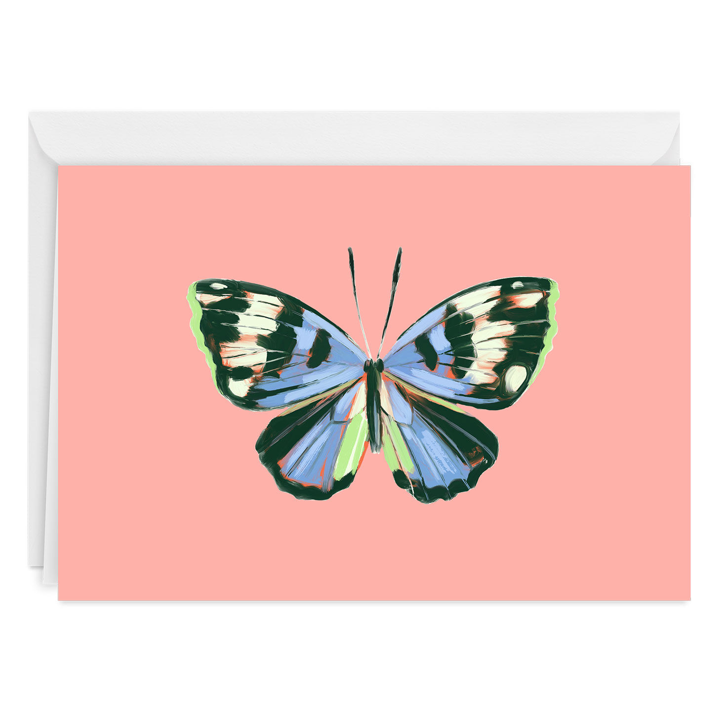 Blue Butterfly Custom Thinking of You Card