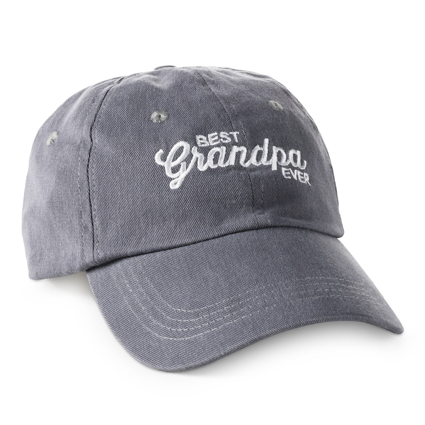 Best Grandpa Ever Gray Twill Baseball Cap
