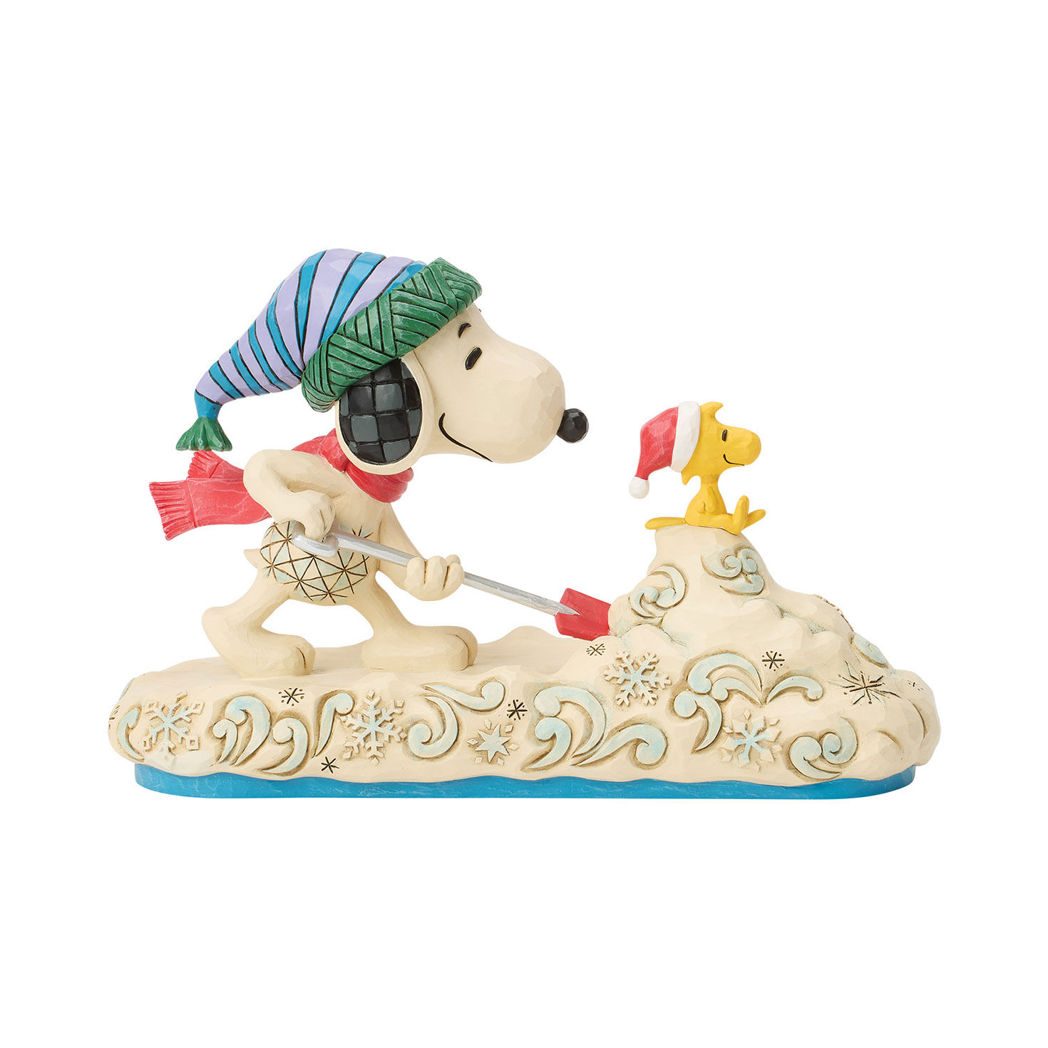 Jim Shore Peanuts Clearing the Way for Christmas Figurine, 4.75"