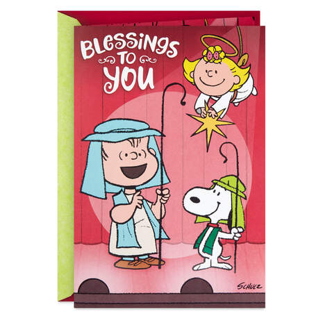 Peanuts® Blessings and Joy Musical Pop-Up Christmas Card, , large