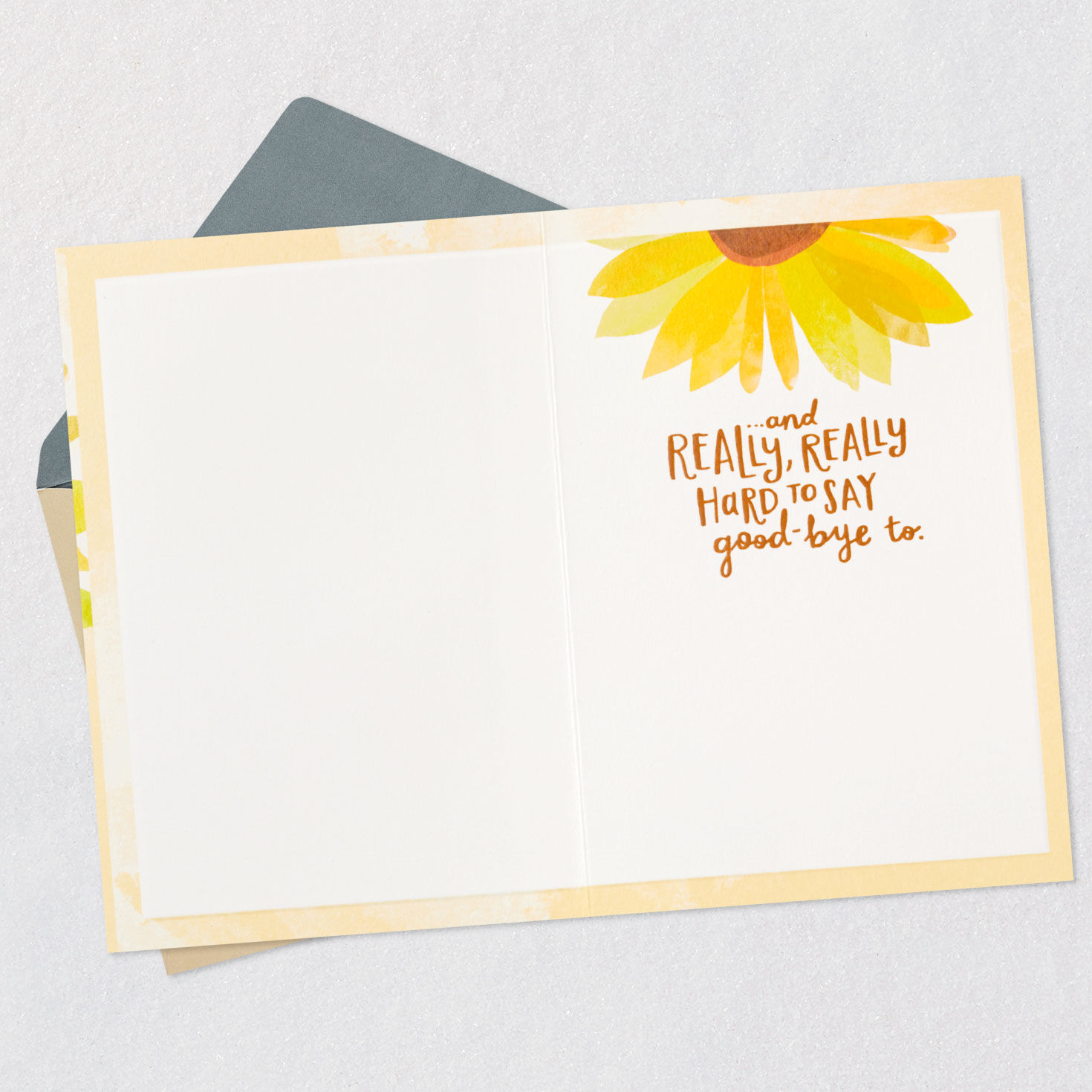 Watercolor Sunflower Goodbye Card, , large image number 3