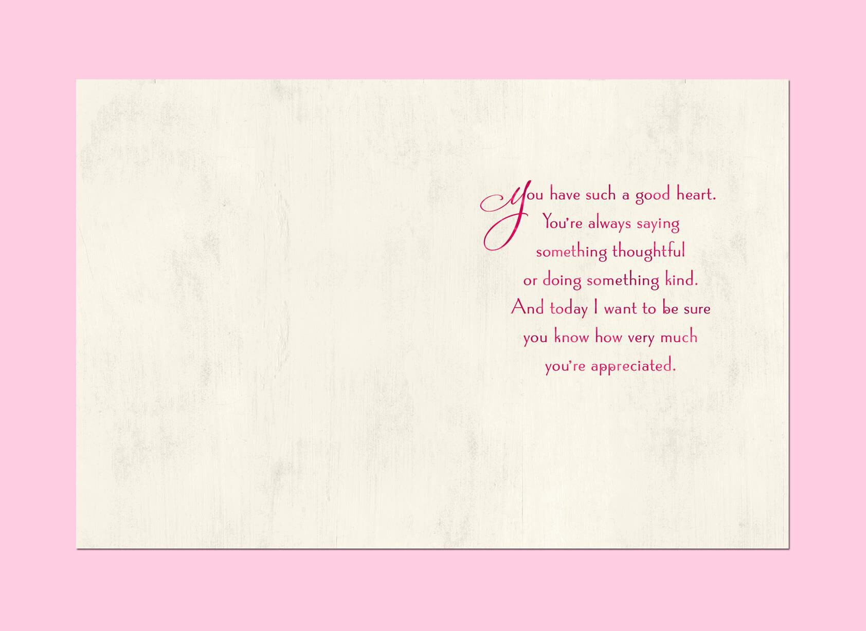 You've Touched My Life Thank You Card