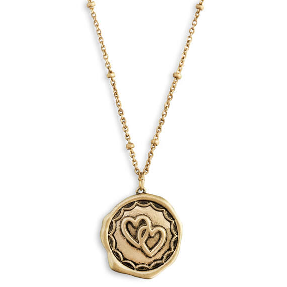 Linked Hearts Charm Dear You Daughter Necklace, 17.5"