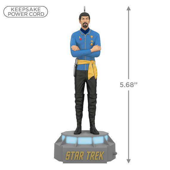 Star Trek™ Mirror, Mirror Collection First Officer Spock Ornament With Light and Sound, , large image number 3