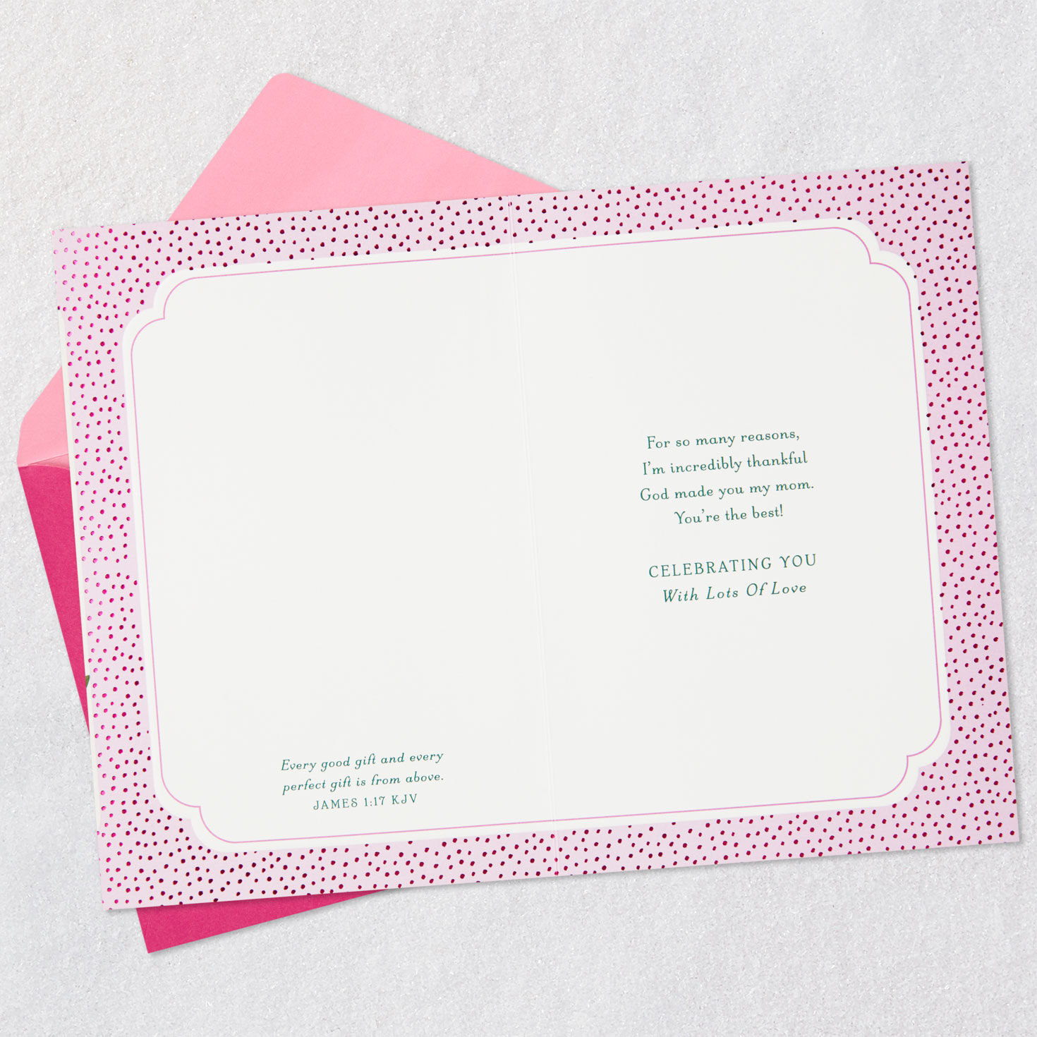 Flowers With Ribbon Mom Mother's Day Card Open card with envelope image number 4