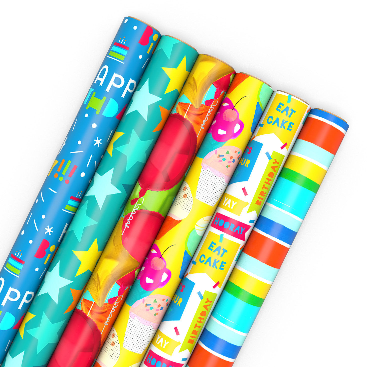 Cake Break 6-Pack Wrapping Paper Assortment, 180 sq. ft. for only USD 29.99 | Hallmark