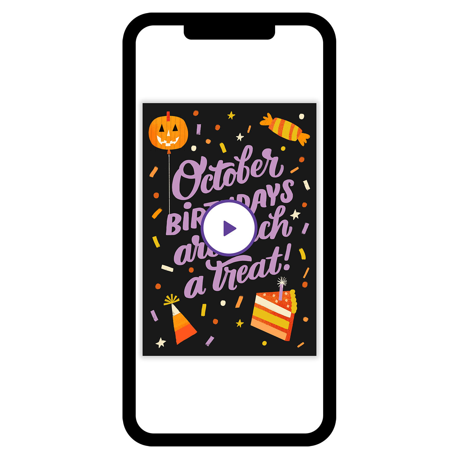 October Is a Treat Birthday eCard