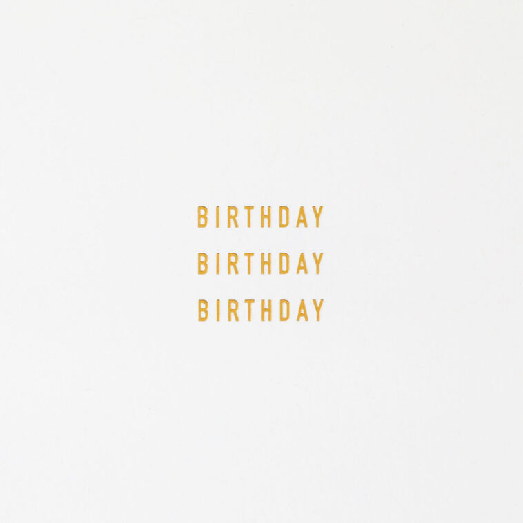 Happy Happy Happy Embossed Birthday Card, , large image number 2