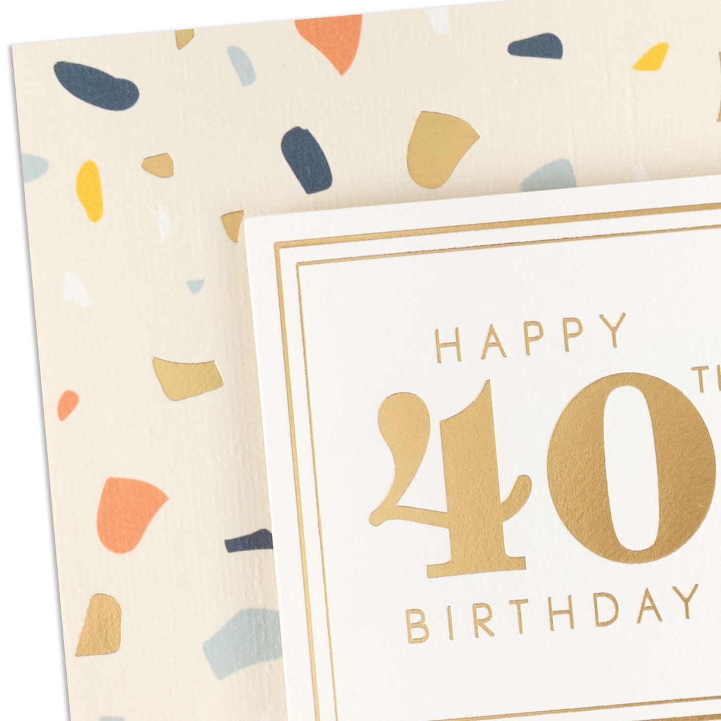Modern Confetti 40th Birthday Card Card Front Detail image number 4