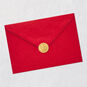 Snowman on Blue Christmas Card for Great-Grandson Envelope Back with Seal image number 7