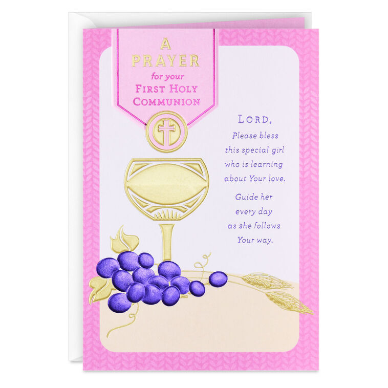 Lord, Bless this Special Girl First Communion Card for Her