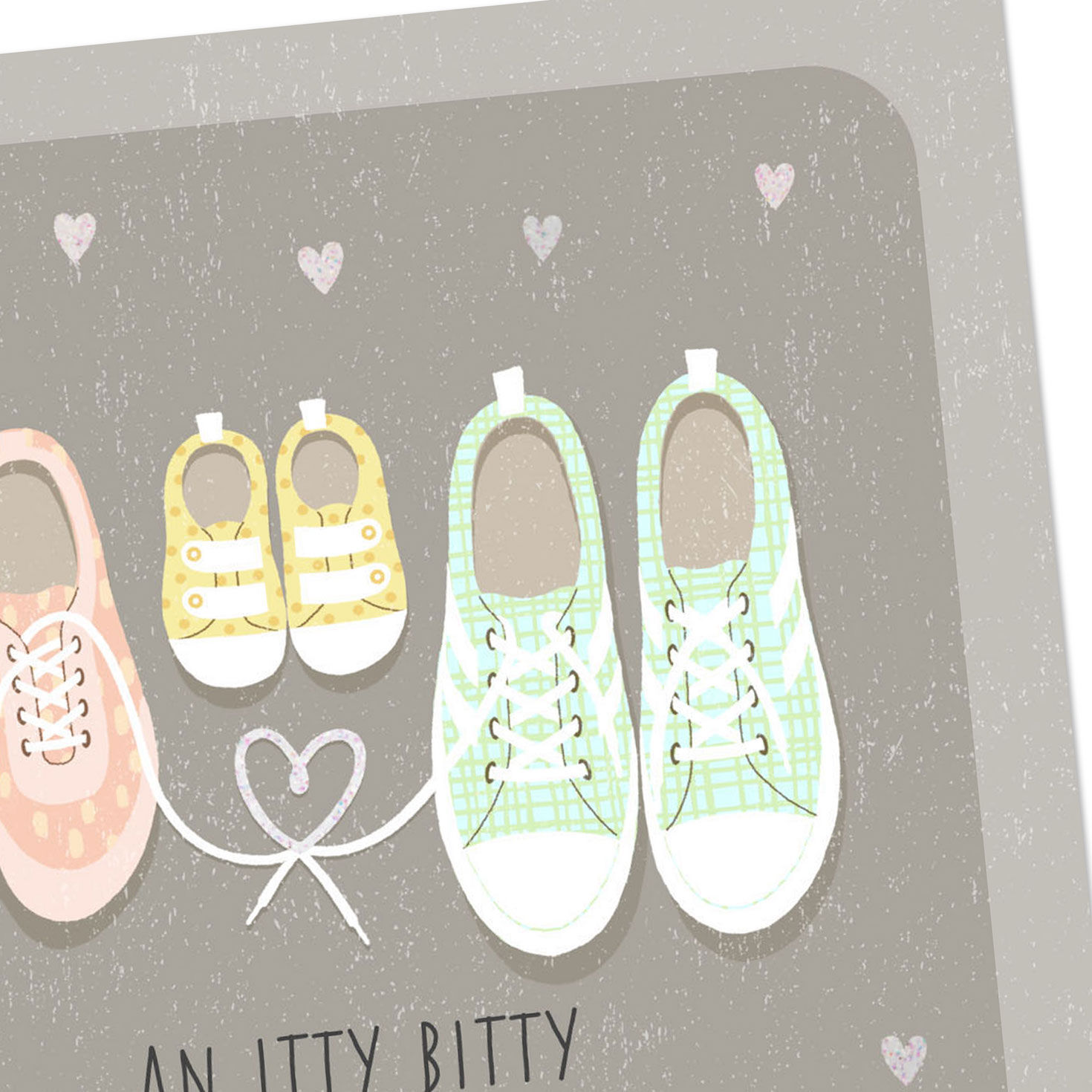 Big Shoes and Baby Shoes Pregnancy Congratulations Card Open card with envelope image number 4