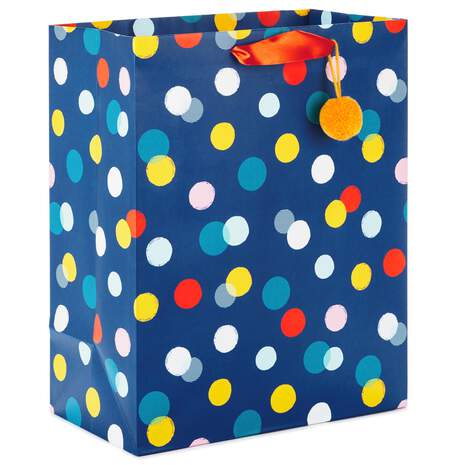 13" Colorful Dots Gift Bag, , large