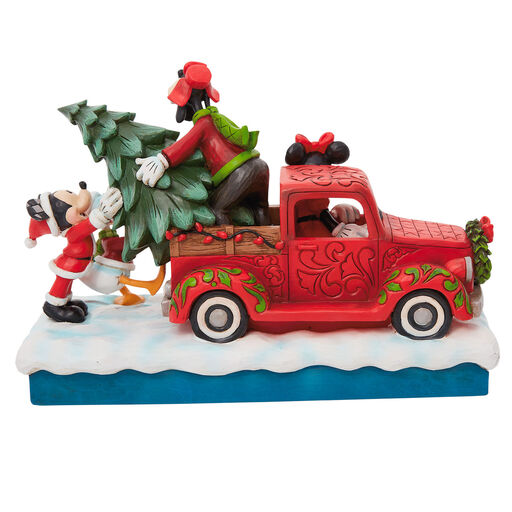 Jim Shore Disney Mickey and Friends in Red Truck Figurine, 6.5", 