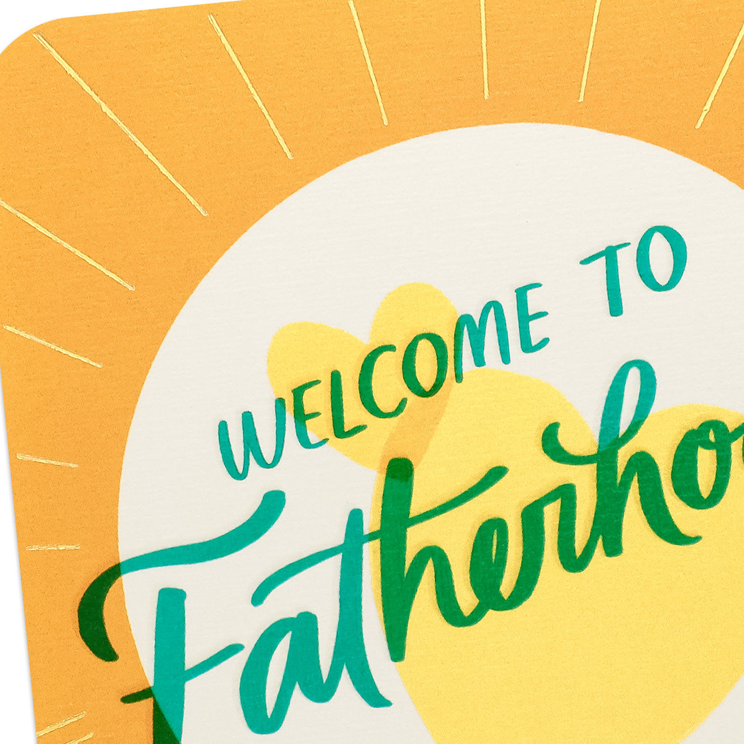 Hearts and Rays 1st Father's Day Card for New Dad Card Front Detail image number 4