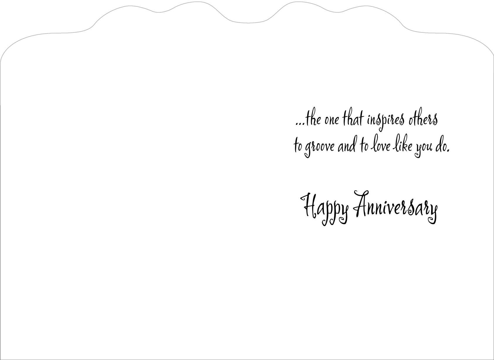 Silhouette of Couple Anniversary Card
