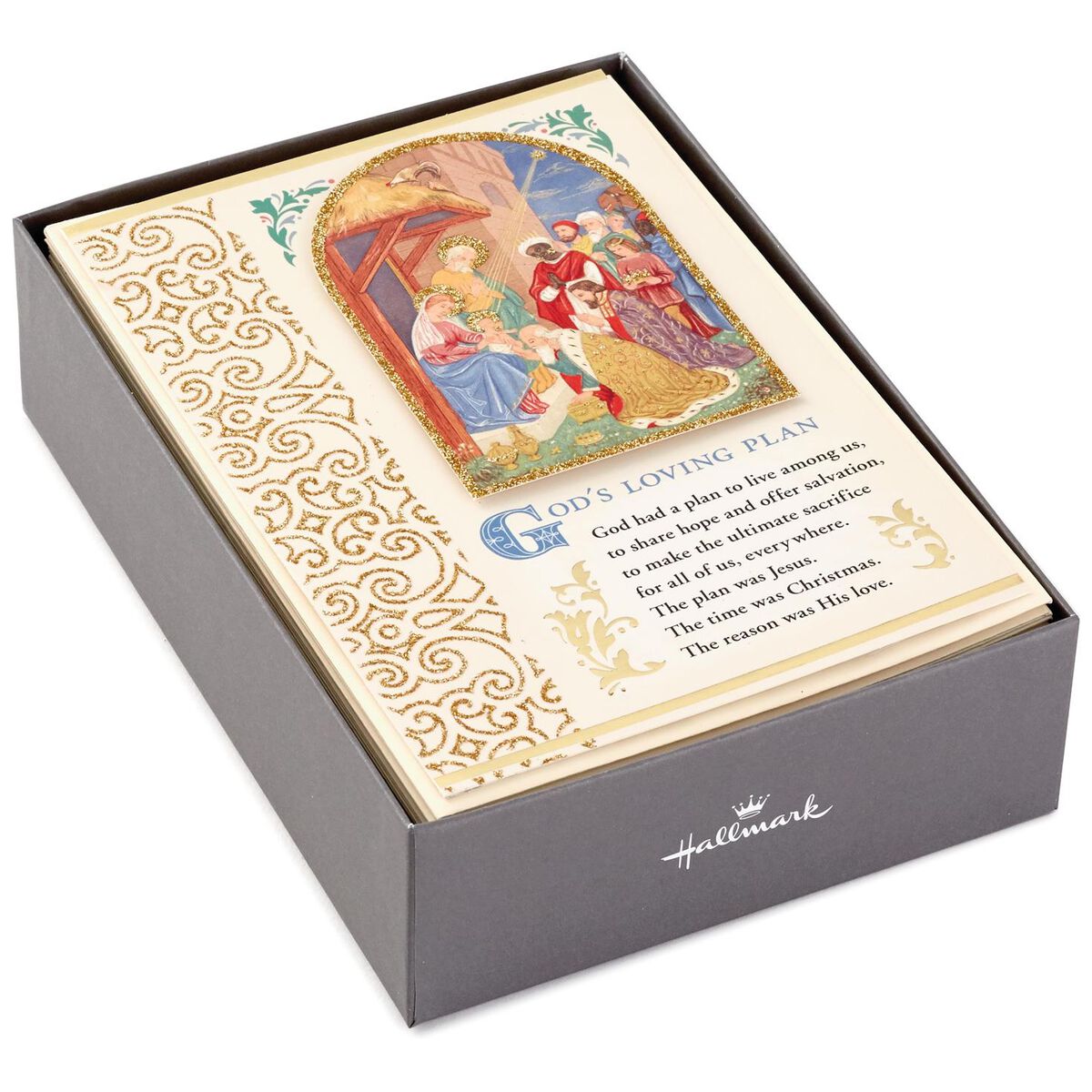 God's Loving Plan Religious Christmas Cards, Box of 12 Boxed Cards