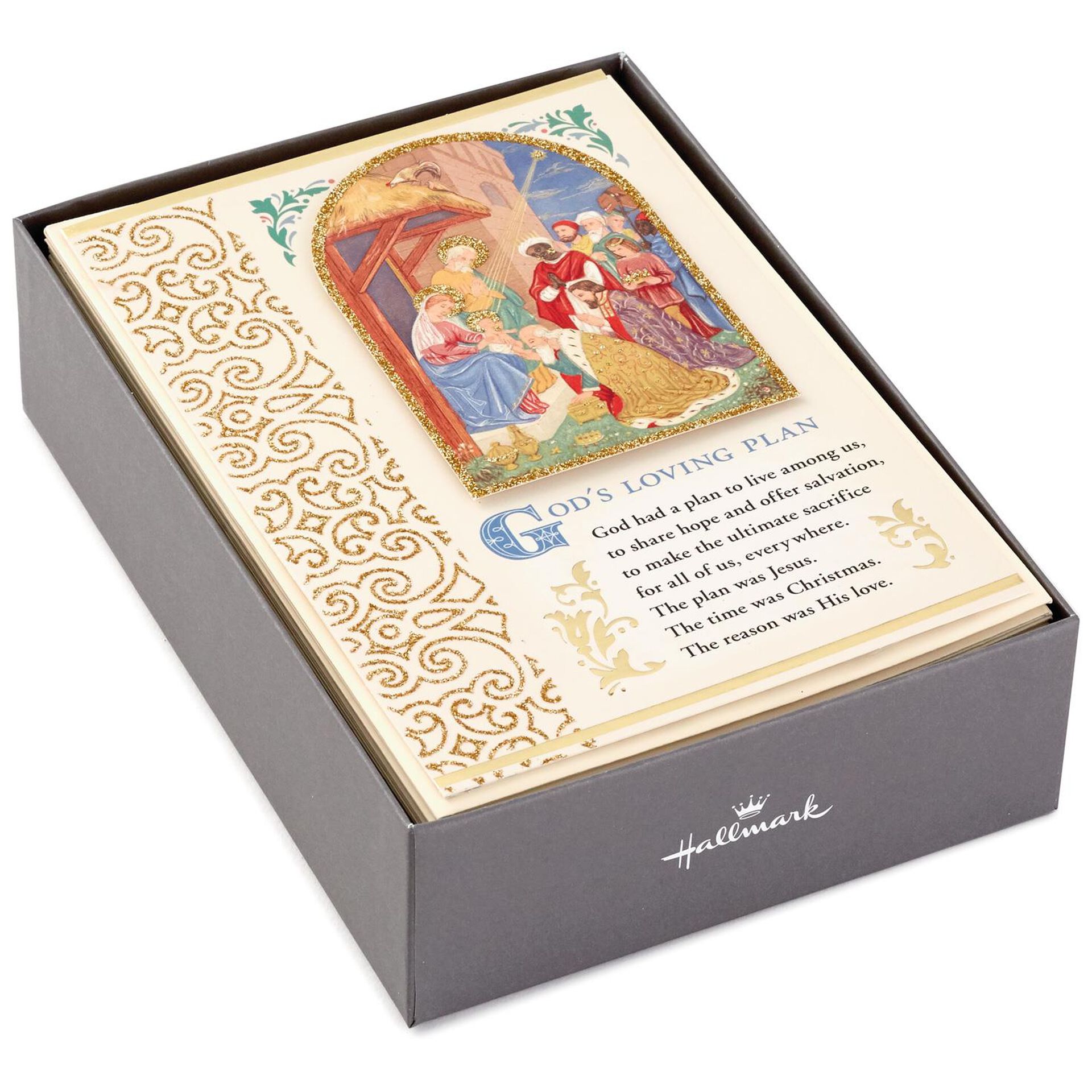 God's Loving Plan Religious Christmas Cards, Box of 12 Boxed Cards