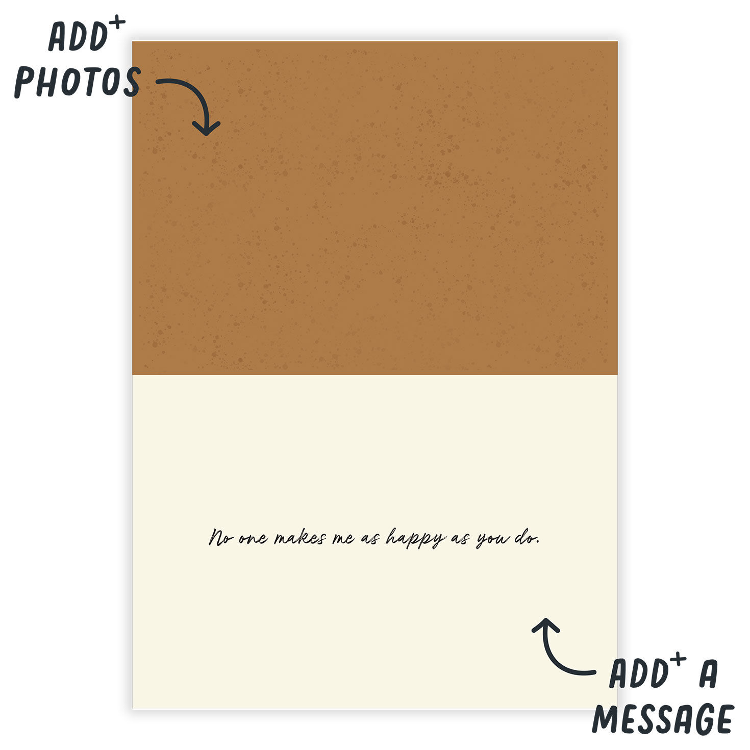 Better Together Personalized Love Card Open Card indicating personalization image number 3