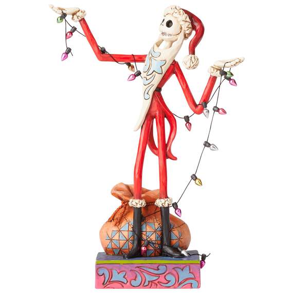 Jim Shore® Wrapped Up in Christmas Spirit Santa Jack with Lights Figurine, , large image number 1