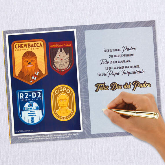 Star Wars™ Epic Adventure Spanish-Language Father's Day Card With Stickers, , large image number 6
