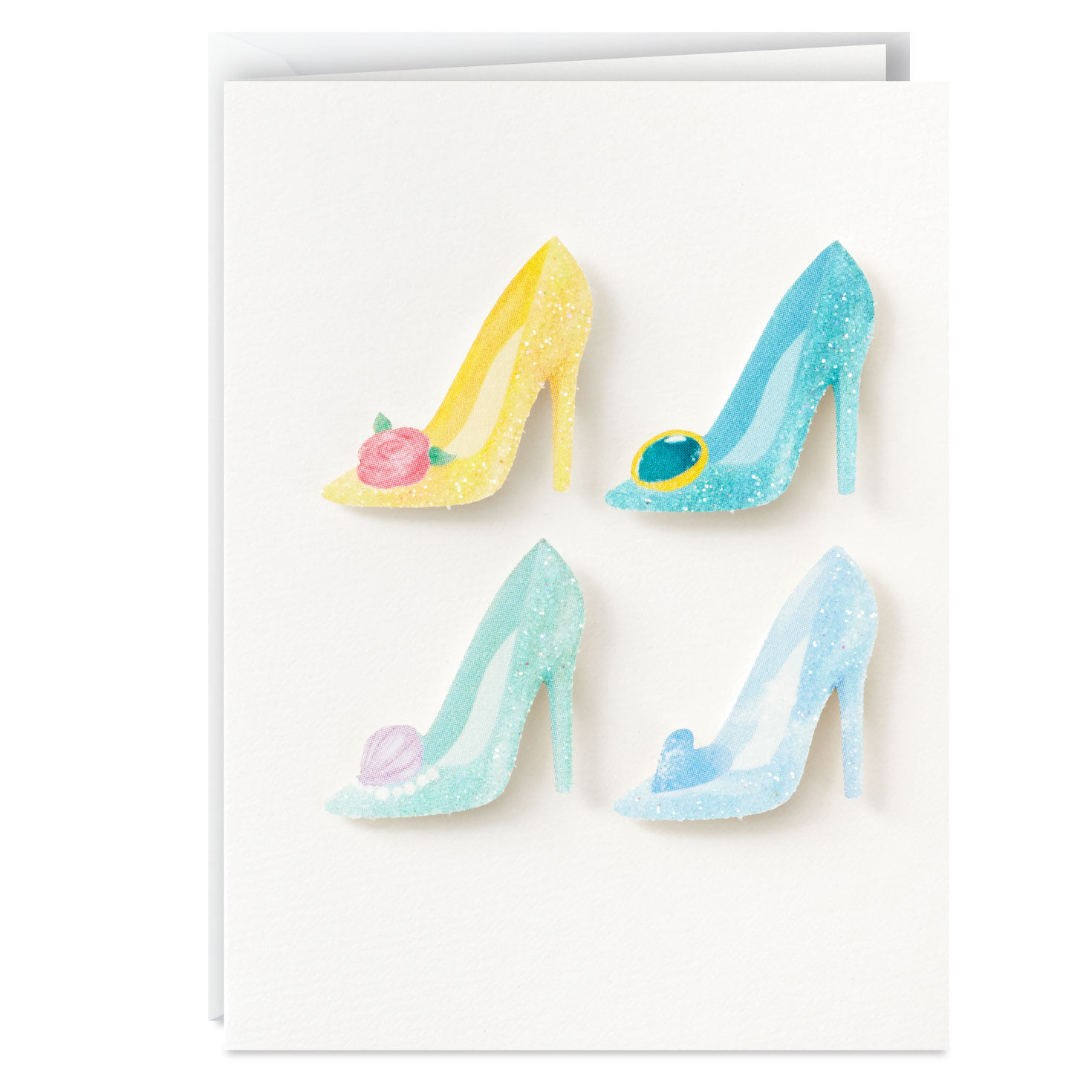 Hallmark Birthday Card by Signature ~ 3D Disney's Cinderella Glass Slipper 
