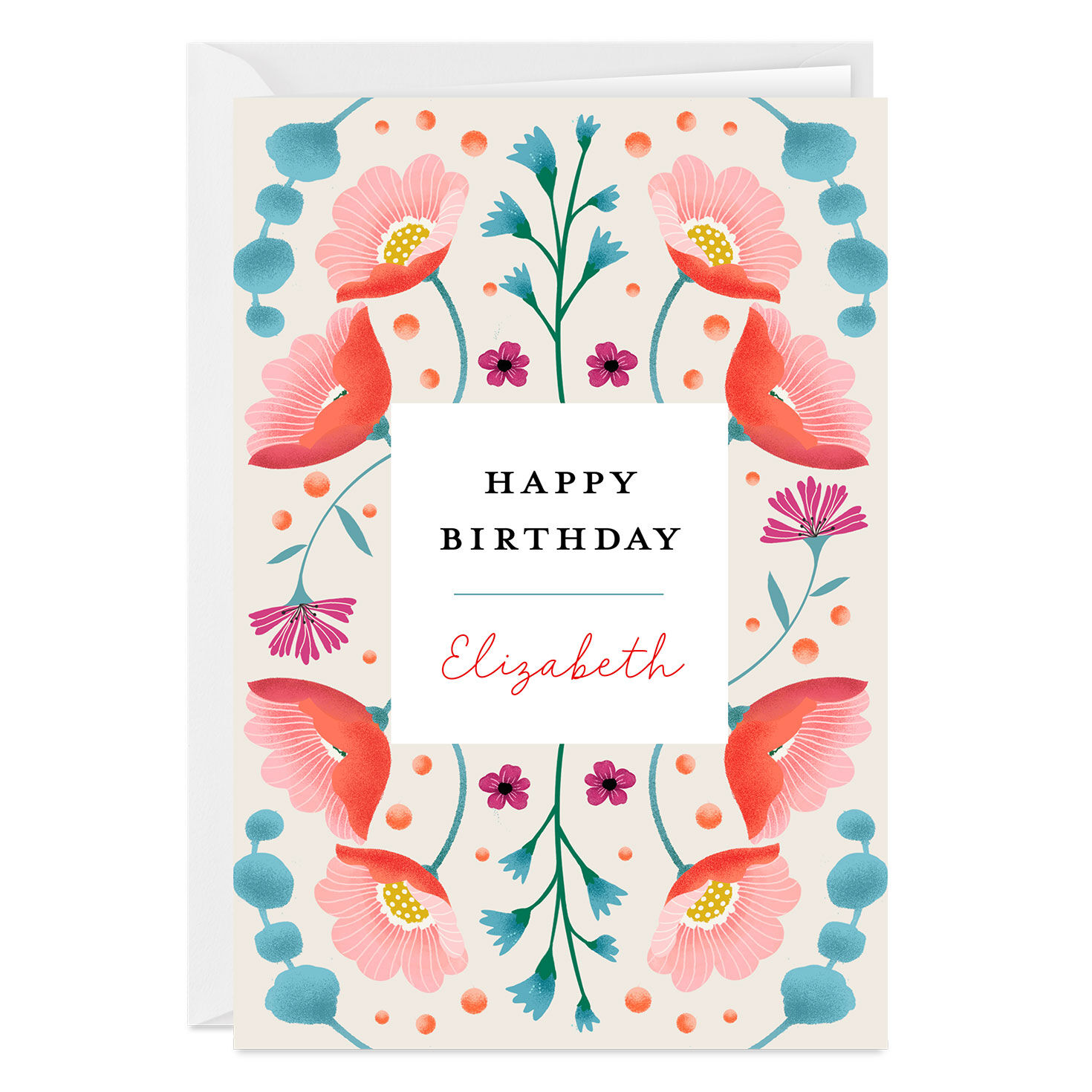 Beautiful Blooms Year of You Custom Birthday Card