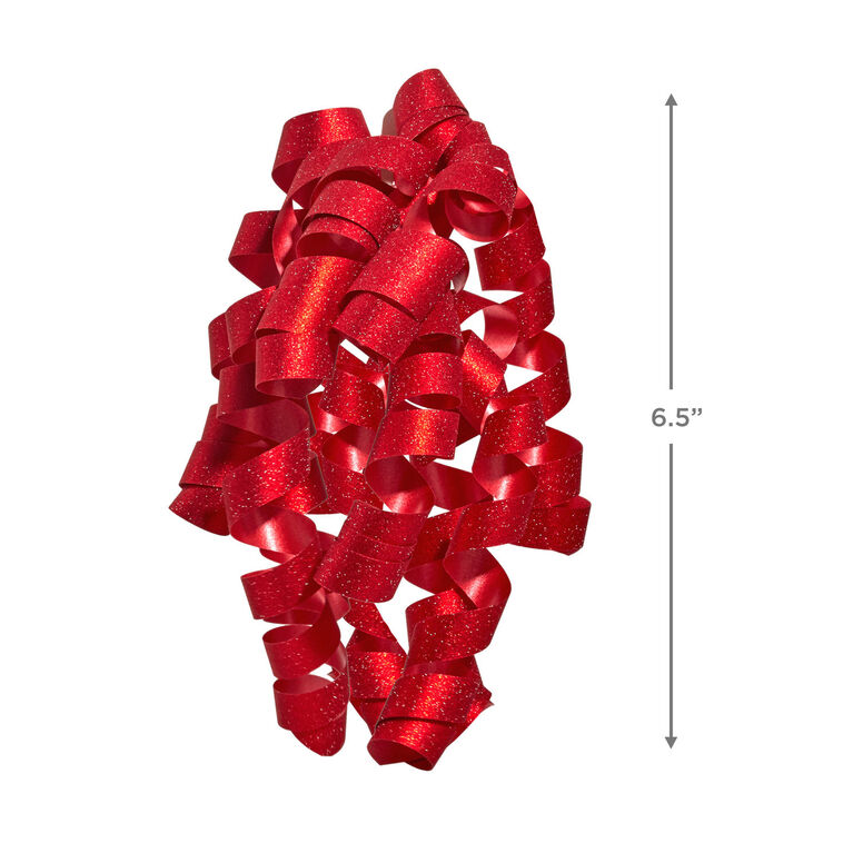 6.5" Sparkling Curly Ribbon Gift Bow, , large image number 3