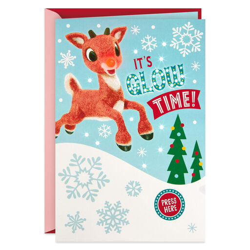 Rudolph the Red-Nosed Reindeer® Glow Time Musical Christmas Card With Light, 