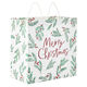 15" Merry Christmas With Pine Boughs Extra-Deep Gift Bag